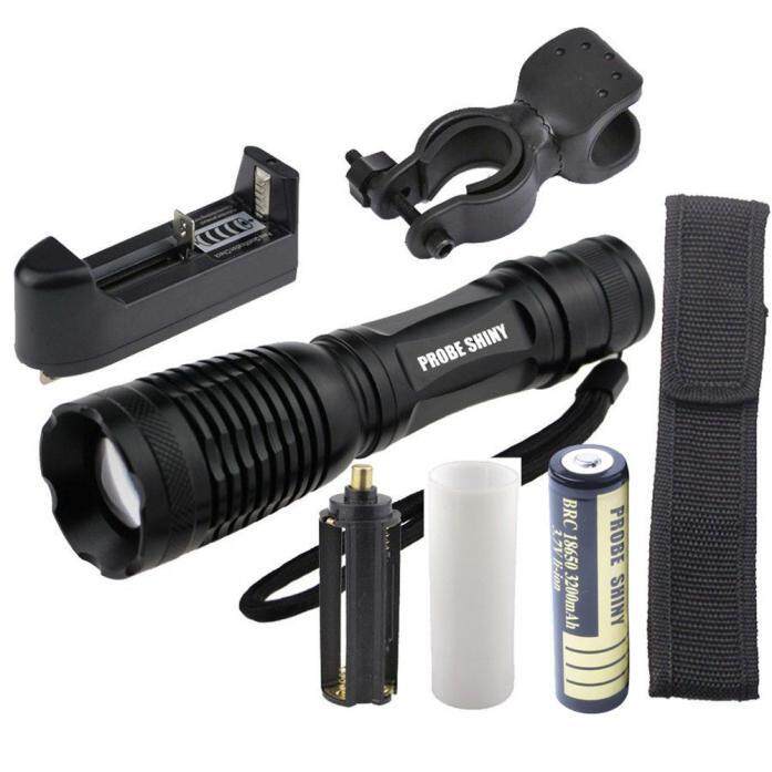 5000LM XM-L T6 LED Tactical Zoomable Flashlight Torch Light Lamp+18650 + Charger