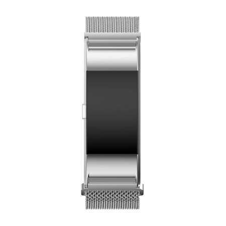 SPACICKIE Milanese Stainless Steel Watch Band Strap Bracelet + HD Film For Fitbit Charge 2