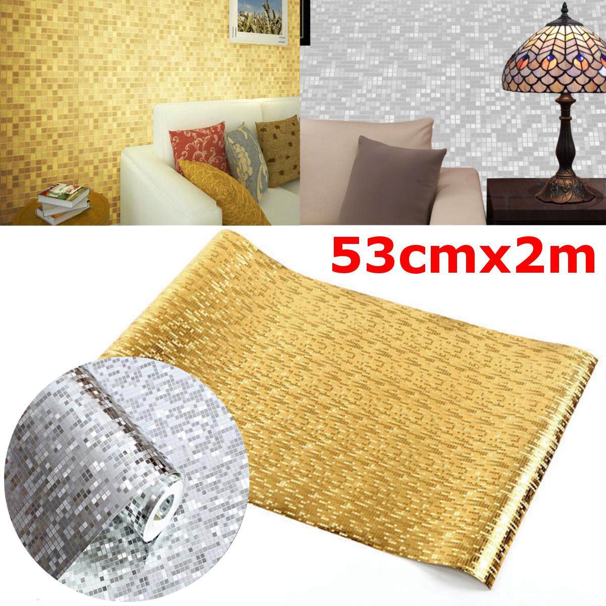 Gold Silver Foil Glitter Wallpaper Sheet Craft Paper Not self-adhesive Home Decor