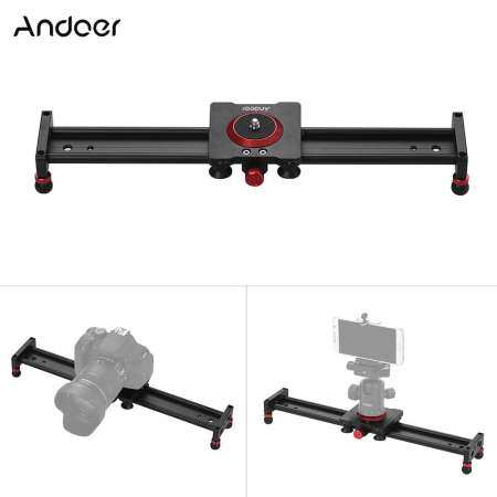 Andoer 40 เซนติเมตร/16 อลูมิเนียมอัลลอยนิ้ว Camera รางเลื่อน Video Stabilizer Rail สำหรับ DSLR Camera กล้องวิดีโอ DV ฟิล์มถ่ายภาพ, โหลดได้ถึง 11Lbs - INTL