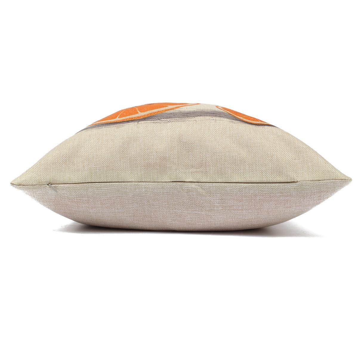 Fashion Throw Pillow Case Cotton Linen Cushion Cover Square Sofa Home Decor Orange - intl