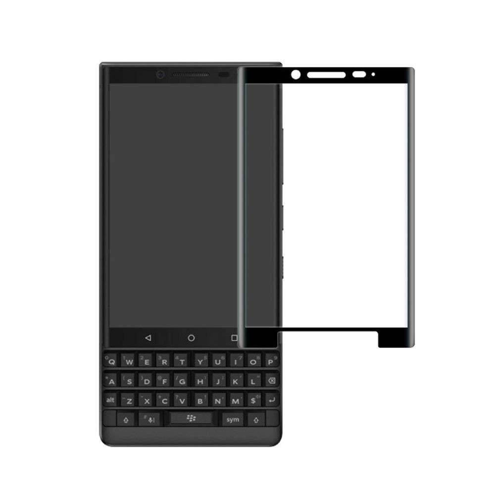 For for BlackBerry KEY2 Screen protector,3D Full Coverage 9H Hardness Tempered Glass Screen Protector for BlackBerry Key2 with Anti-fingerprint Bubble-Free(Black) #8727