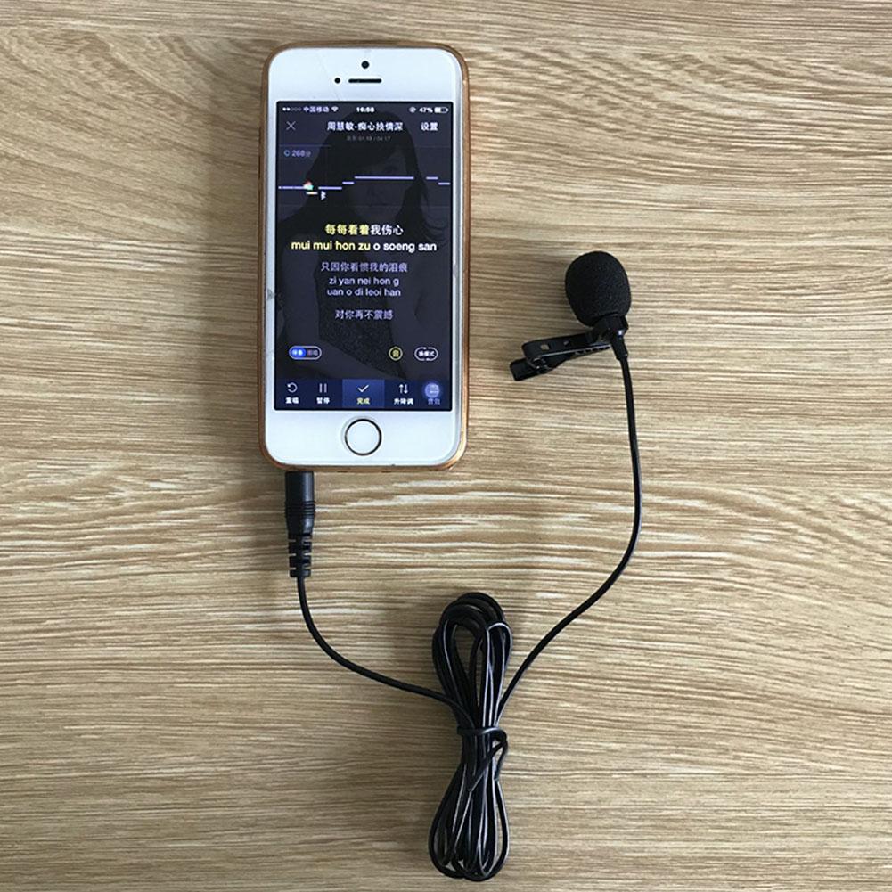 3.5mm Jack Mobile Phone Microphone Tie Clip on Lapel Microphone for Smartphone
