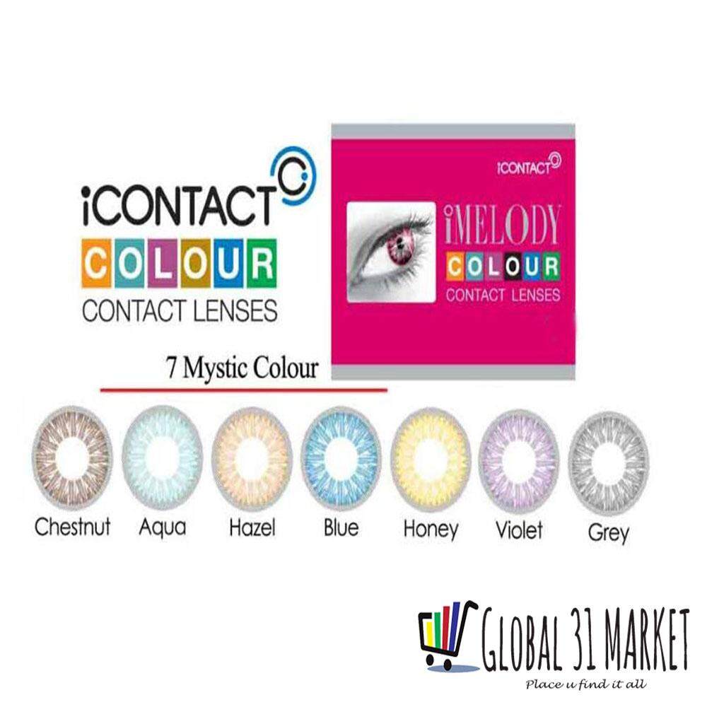 iContact iMelody Series , Monthly Disposable , Color Contact Lens ,14.00mm , 7 Wonder Color
