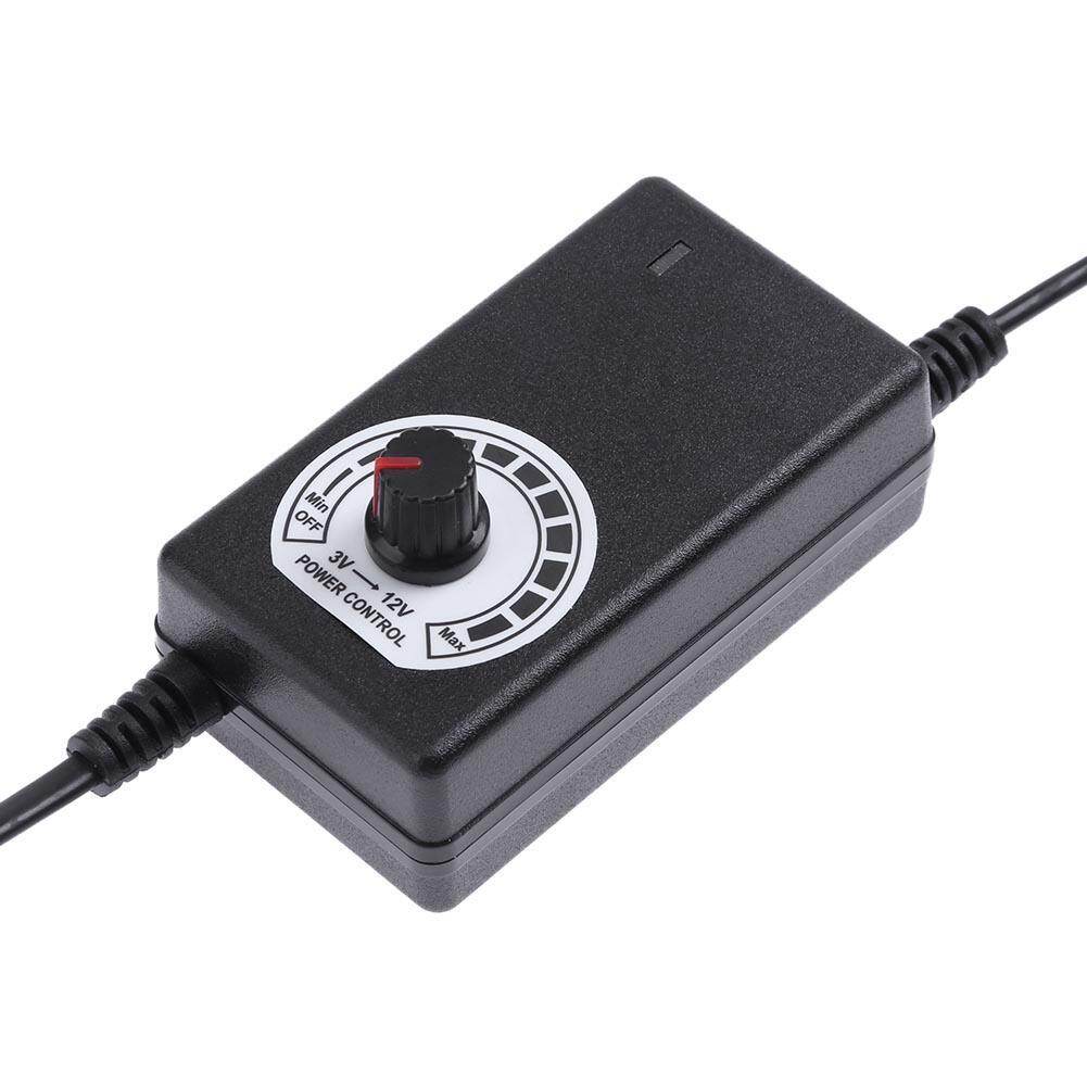 Adjustable AC to DC Adapter 3 - 12V 2A Power Supply Motor Speed Controller   for  Electric Motor Drill ( Gold )  - 0.3m ( Gold )