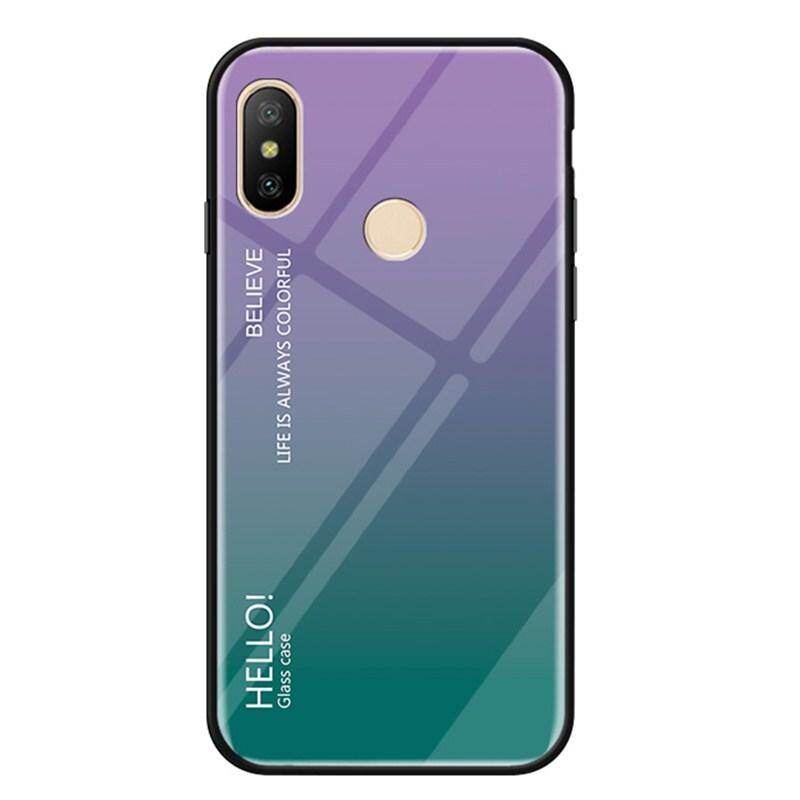 For "Xiaomi Redmi Note 5 Pro" Gradient Tempered Glass Back Cover Protective Phone Case