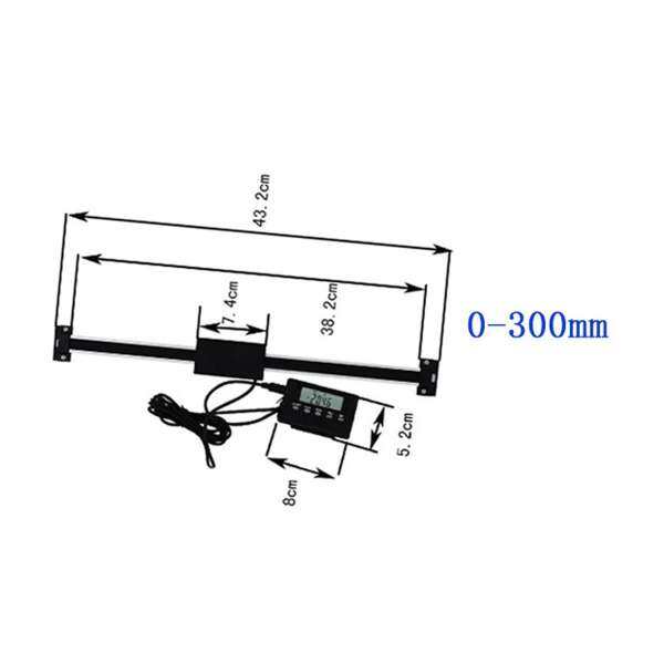 150/200/300mm Kỹ Thuật Số Readout DRO Remote LCD Tuyến Tính Quy Mô cho Máy Xay hoặc Máy Tiện