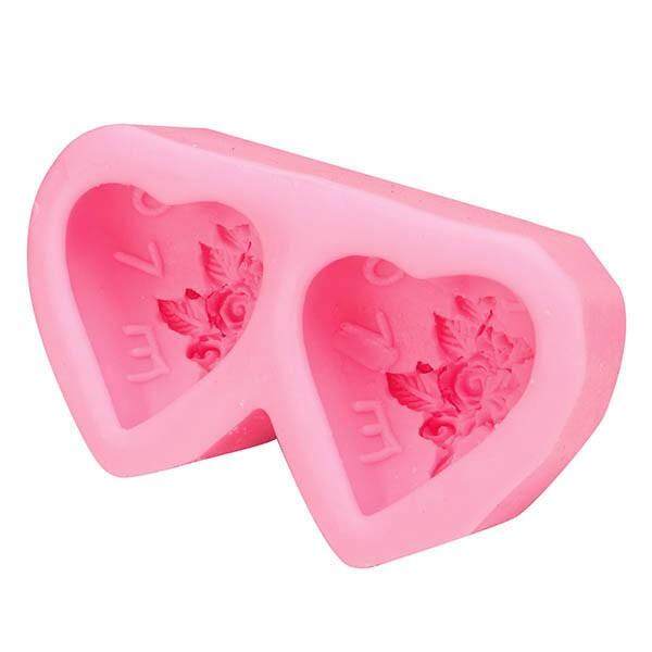 Double Heart Shape Cake Mold Silicone Cake Mould Creative Baking Mold Kitchen Accessories