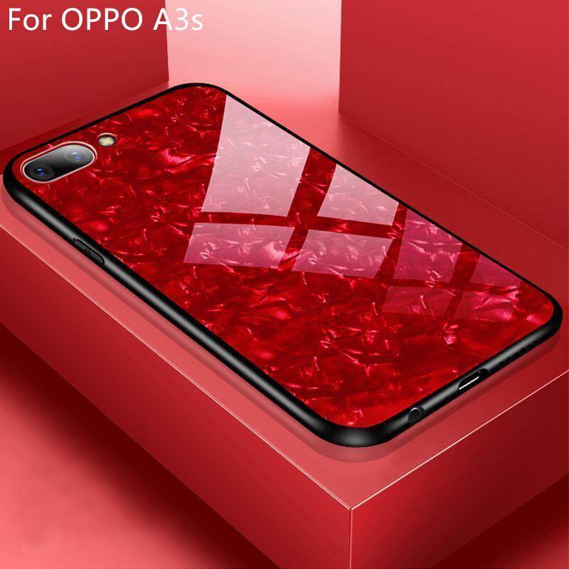 Untuk OPPO A3s Casestempered Kaca Silikon Hybridcasing Hard Shockproof dari untuk OPPO A3s 229655