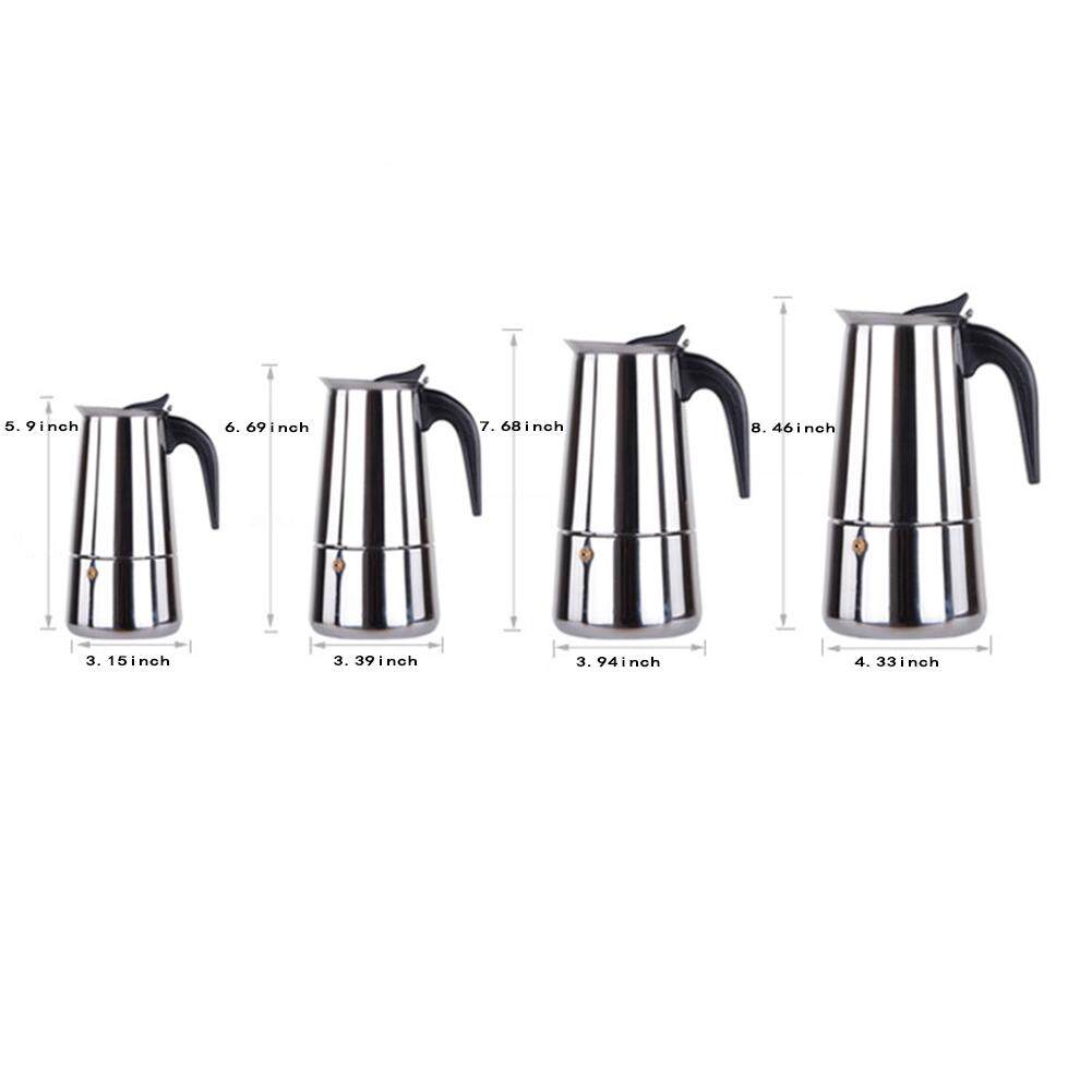 LumiParty Hộ Gia Đình Thép không gỉ Coffeepot Tinh Tế Mocha Ấm Đun Nước Lọc Thiết Thực Phê Thể Tích: 100 ml