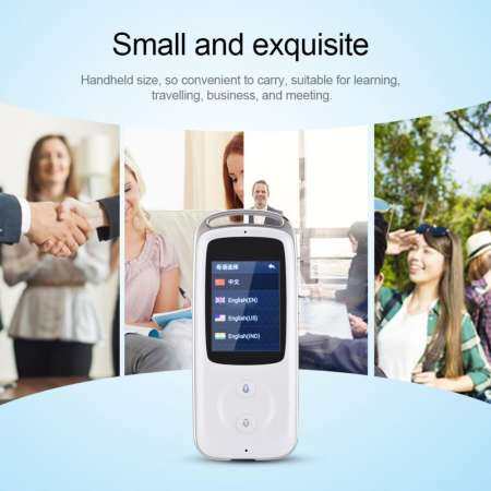 Voice Translator มือถือสมาร์ท Real Time WIFI Voice Translator 18 ภาษาพูดได้หลายภาษา Travel Translator สีขาว - INTL