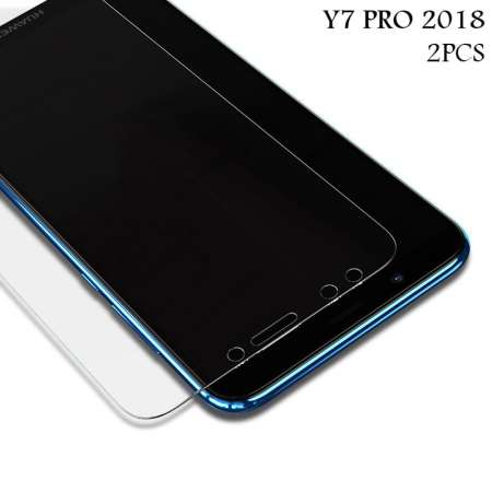 Huawei Y7 Pro 2018 Tempered Glass Screen Protector full cover glass For Huawei Y7 Pro glass screen cover film(2 Pieces)