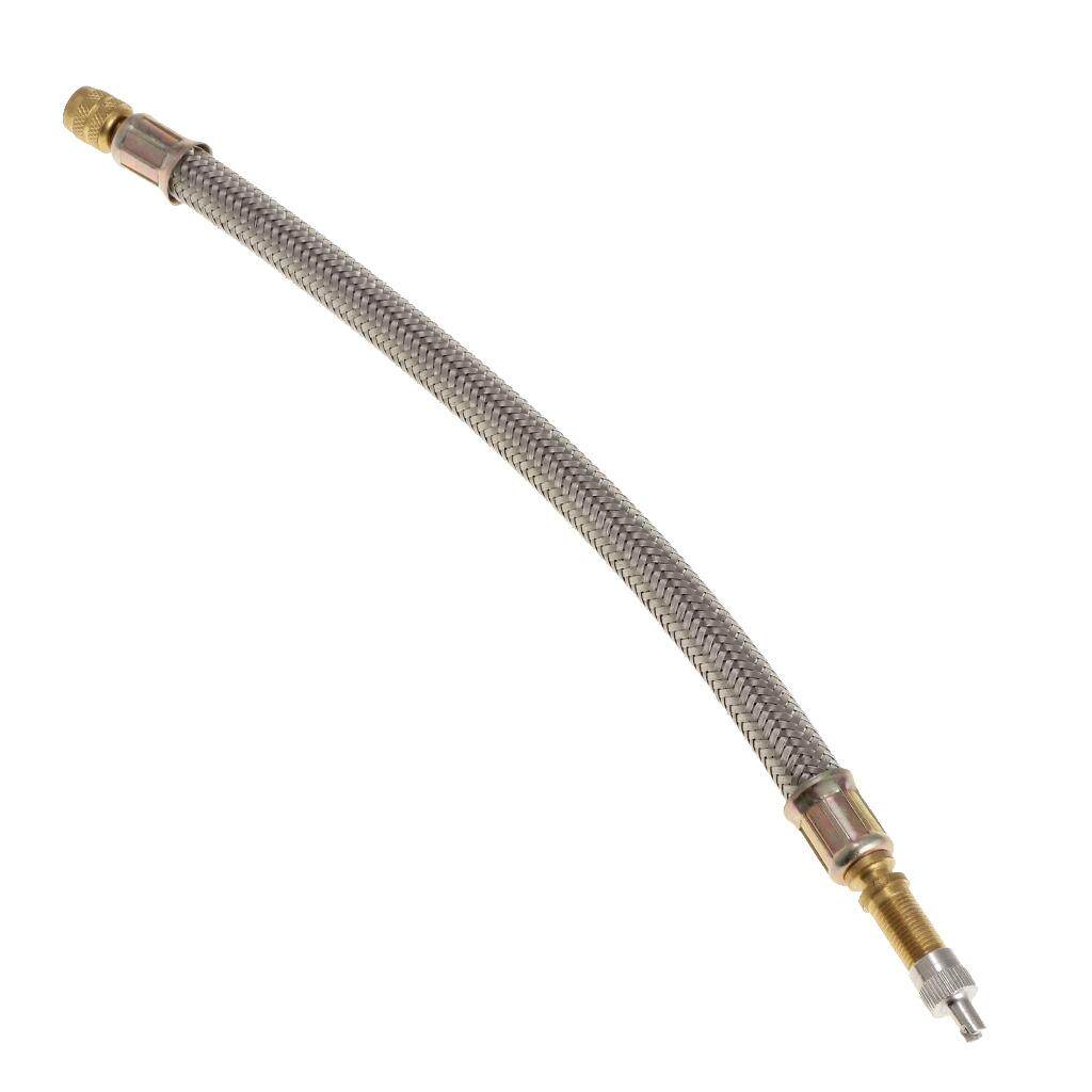 Flexible Braided 304 Stainless Steel Tire Valve Stem Extension Adapter Car & Truck Parts Wheels