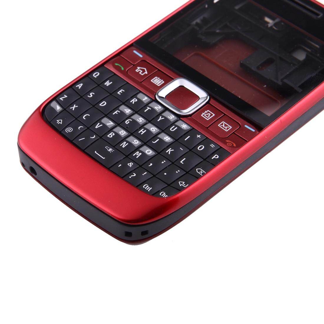 SmartPhonemall Vỏ Toàn Bộ Thân Máy (Nắp Trước + Mép Viền Khung Giữa + Nắp Lưng + Bàn Phím) Cho Nokia E63 (Đen)