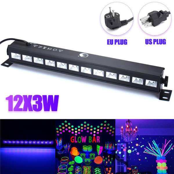 12 UV 3 Wát LED Đen Thanh Nhẹ DJ Đảng Giai Đoạn Câu Lạc Bộ Nhà Halloween Xmas Đèn Trang Trí