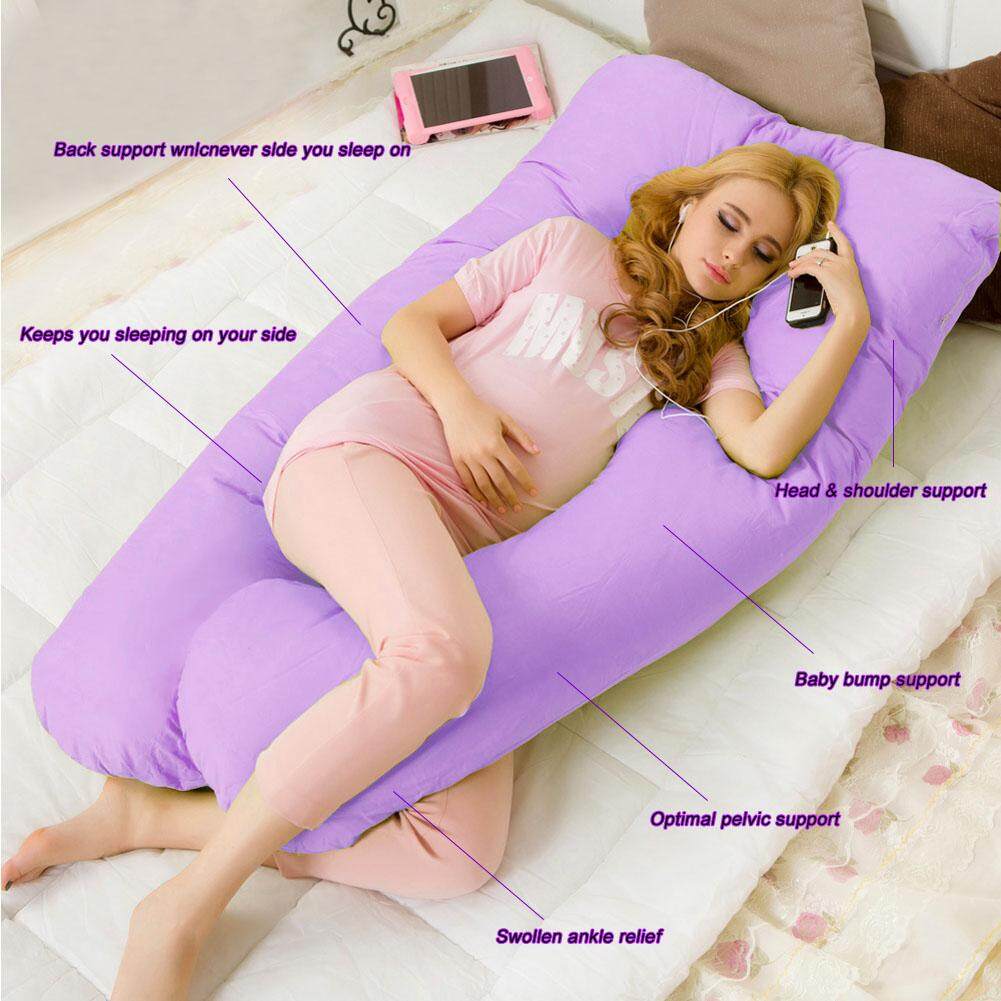 YBC Maternity Pregnancy Pillow Case Boyfriend Arm Body Sleeping Covers U Shape Cushion Cover - intl