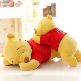 Cute Leaning Bear Winnie The Pooh Plush Toy Doll Bear Bebear