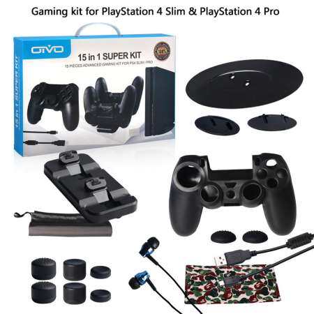 RYT IV-P4T01 PS4 อุปกรณ์เสริมจอยสติ๊ก PS4 Charger Controller สติกเกอร์รีโมทคอนโทรลด้ามจับเกมแพด PlayStation 4 Slim/PS4 Pro ชั้นวางแนวตั้ง