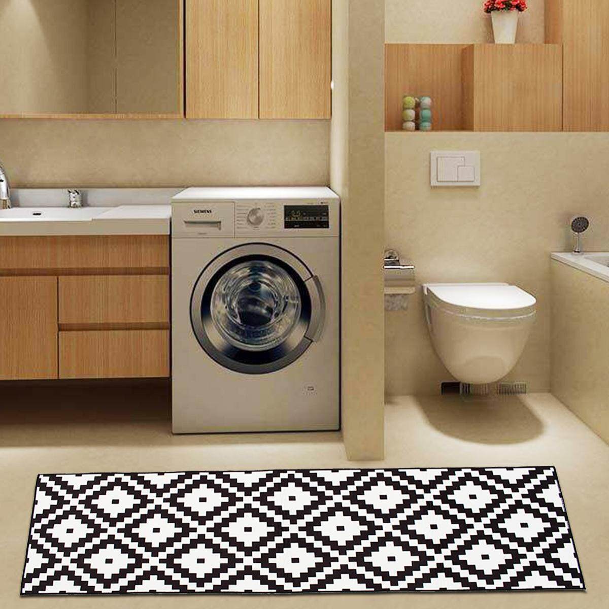 Soft Flannel Anti-slip Indoor Outdoor Rug Kitchen Floor Door Mat Bathroom Carpet#40*120cm