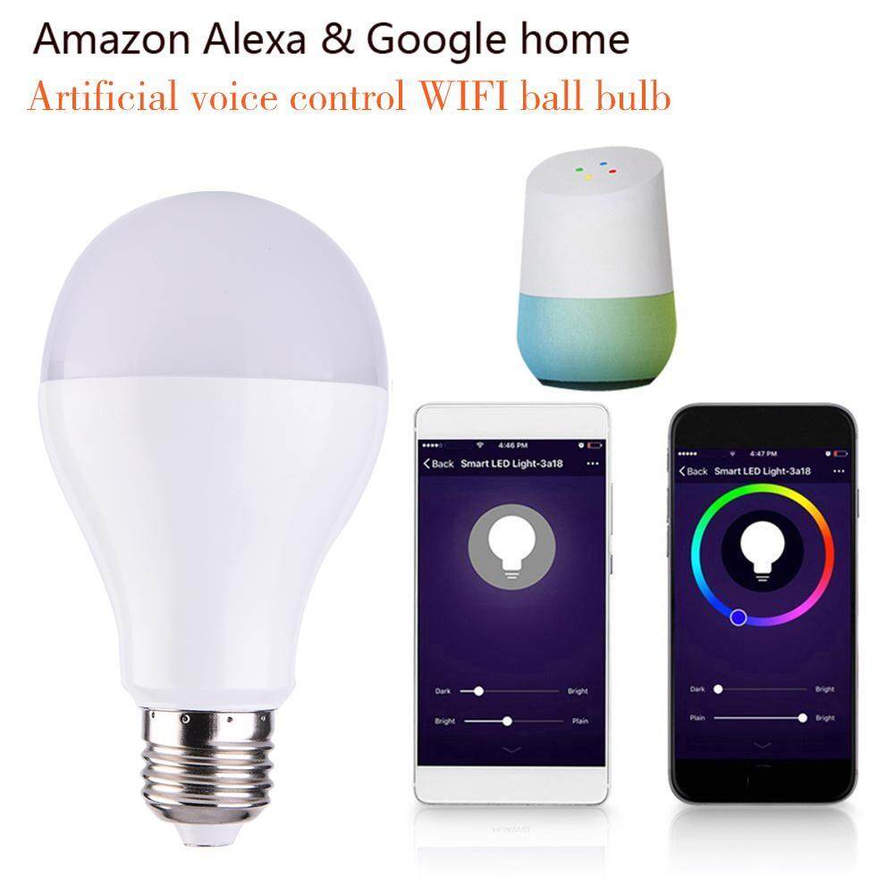 RGBW LED Light Bulb WiFi APP Remote Control Smart Lighting Home Decor(White)-