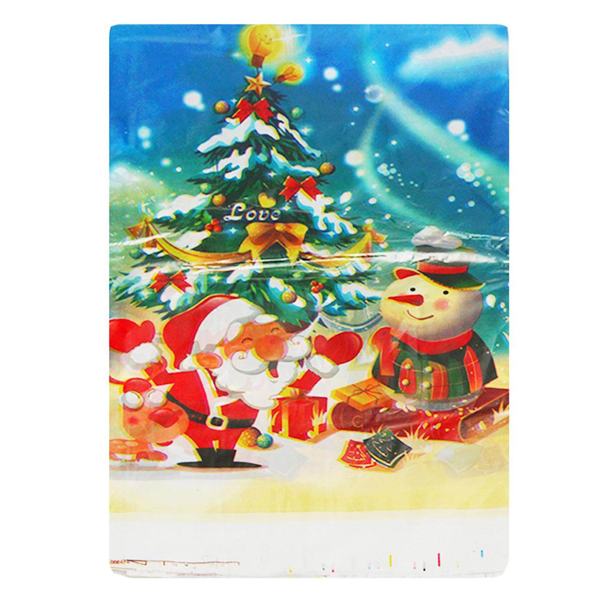 Giáng sinh In Hình Cartoon Dùng Một Lần Khăn Trải Bàn Xmas Đảng Trang Trí Bàn 110x180 cm