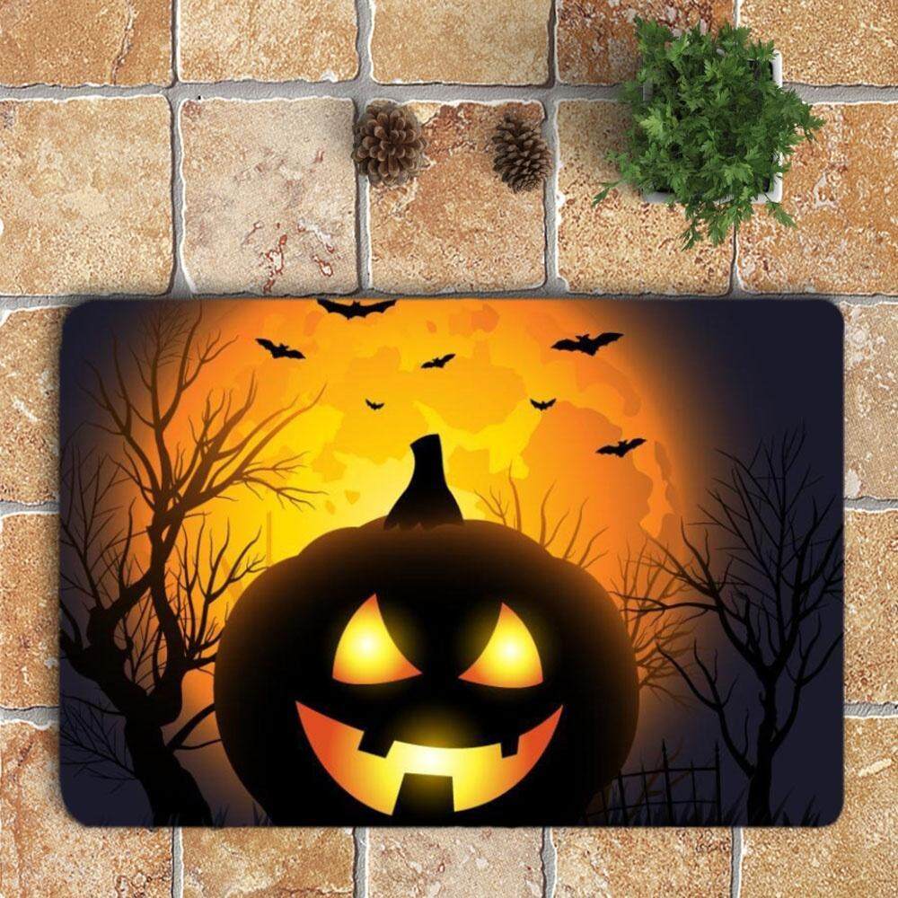 3 cái Bí Ngô Halloween Nhà Tắm Chống Trơn Trượt Thảm Trải Thảm Nắp Bồn Cầu Bao Bác Sĩ