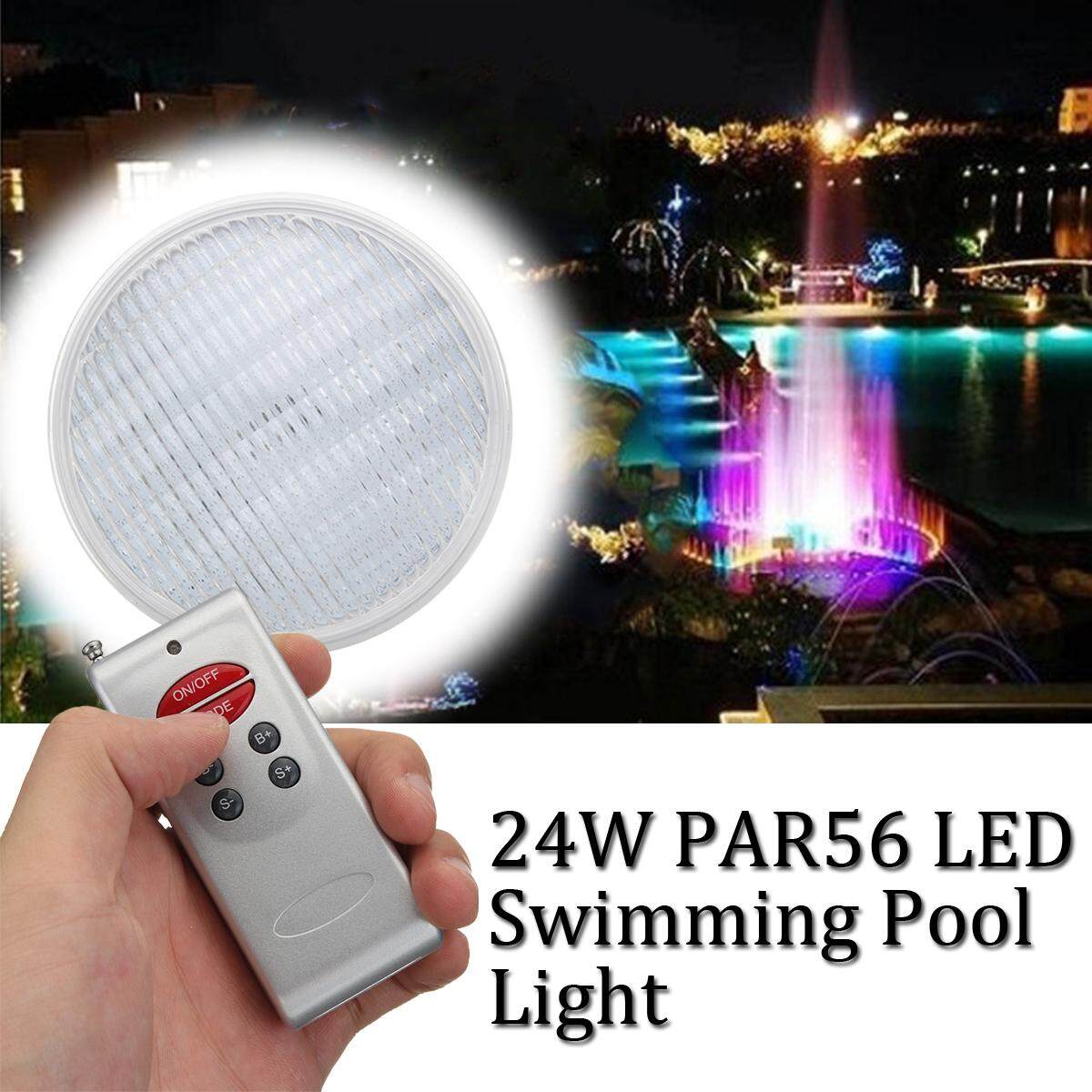 24W PAR56 LED Swimming Pool Light IP68 Underwater Light PC Cover With 351led 12V