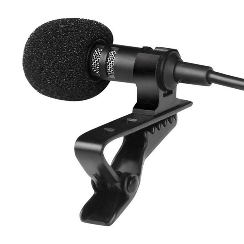 3.5mm Jack Mobile Phone Microphone Tie Clip on Lapel Microphone for Smartphone