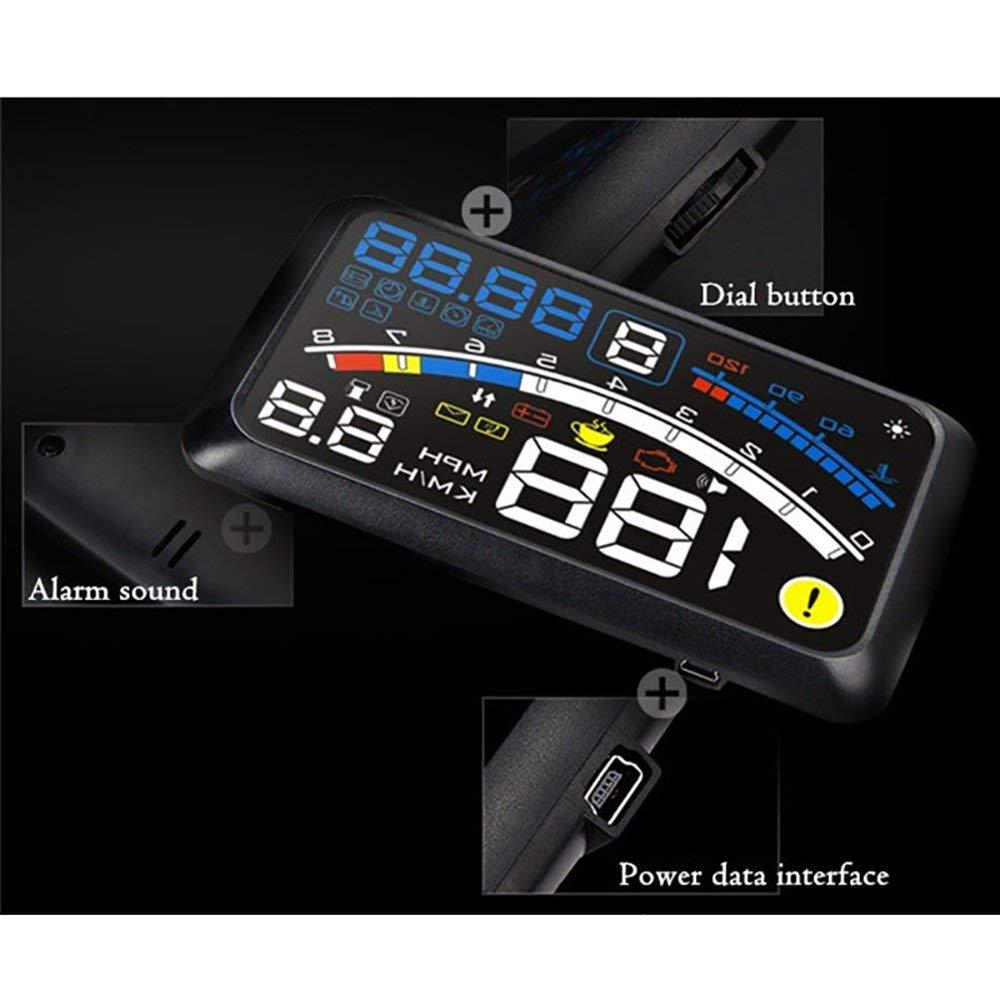 HUD EKLEVA 55 Inch Màn Hình Hiển Thị Đồng Hồ Tốc Độ Xe Máy Tính Kỹ Thuật Số Thông Minh OBD2 Máy Quét OBD 2 Công Cụ Chẩn Đoán OBD2 Báo Động Tốc Độ