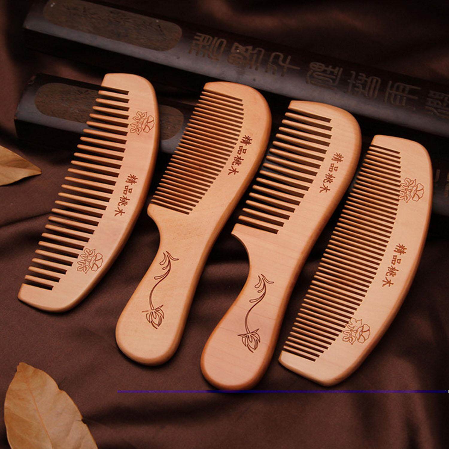 Cny 2020 Elek 6pcs Natural Wooden Handmade Anti Static Beard Hair