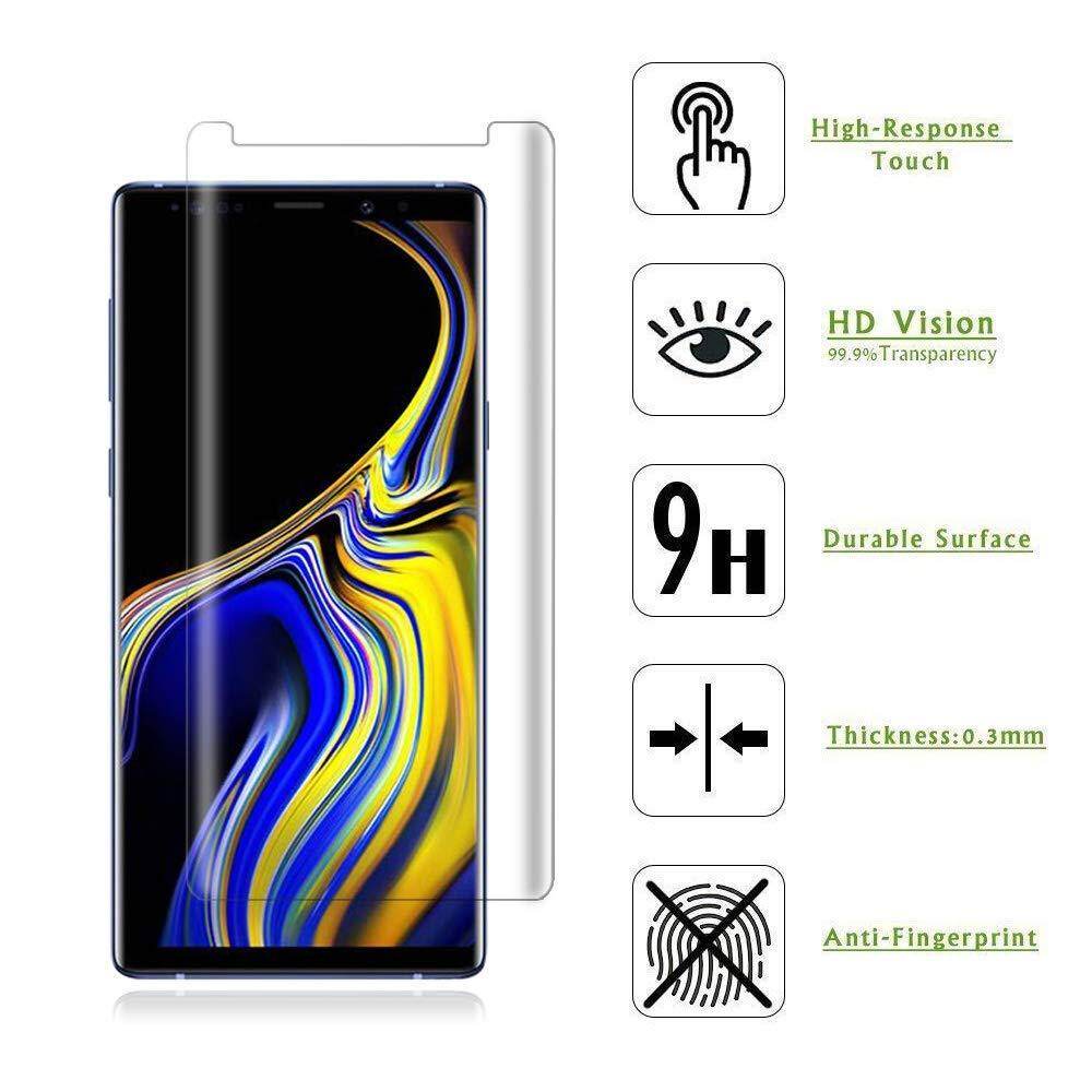 LUOWAN [2 pack]Galaxy Note 9 Tempered Screen Protector【Case Friendly】 3D Screen Coverage Tempered Glass [Bubble-Free] [9H Hardness] [Anti-Scratch] For Samsung Galaxy Note 9-Clear