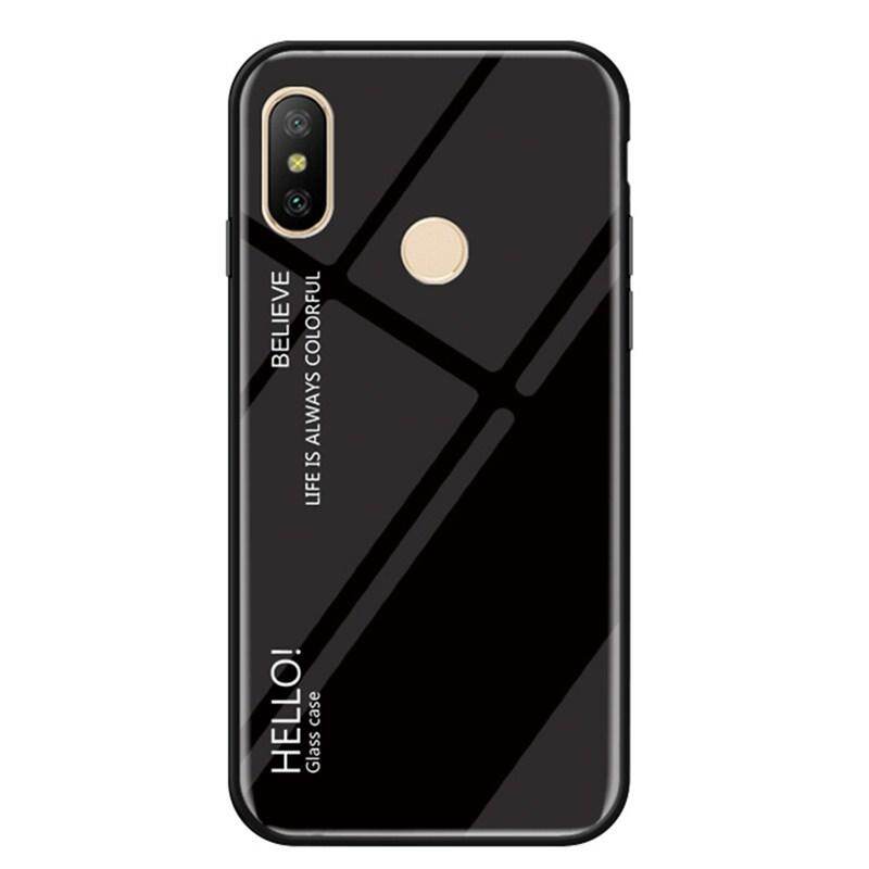 For "Xiaomi Redmi Note 5 Pro" Gradient Tempered Glass Back Cover Protective Phone Case