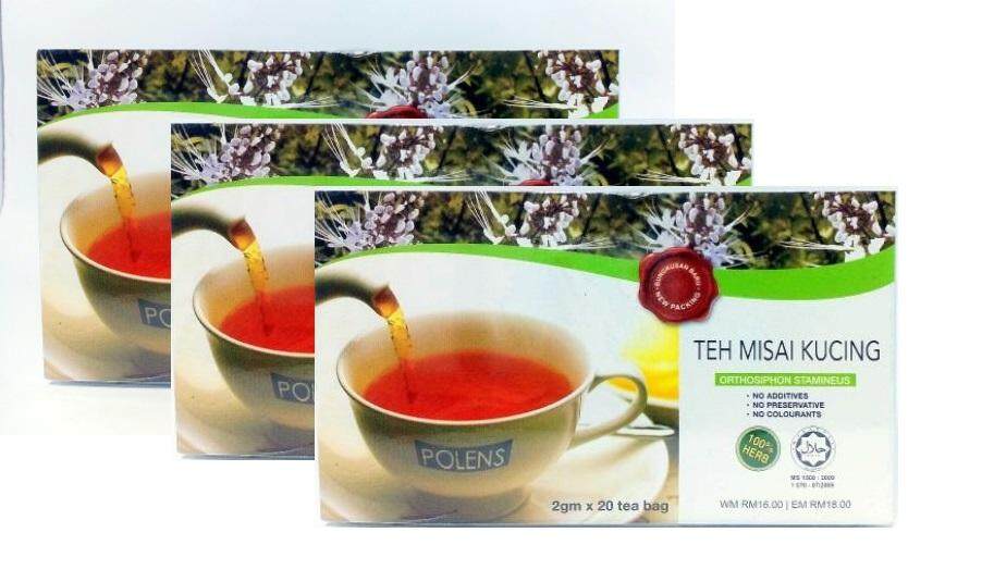 3 x Polens Teh Misai Kucing (20 tea bags x 2g)  Lazada