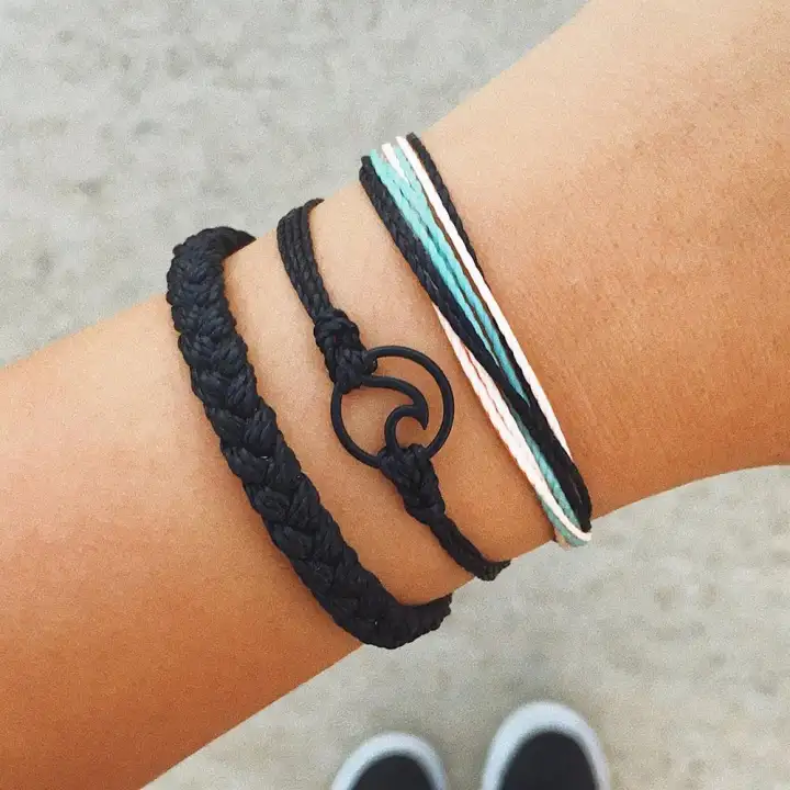 Ormond 3pcs Bohemia Silver Wave Anklets Bracelets For Women Ormond 3pcs Bohemia Silver Wave