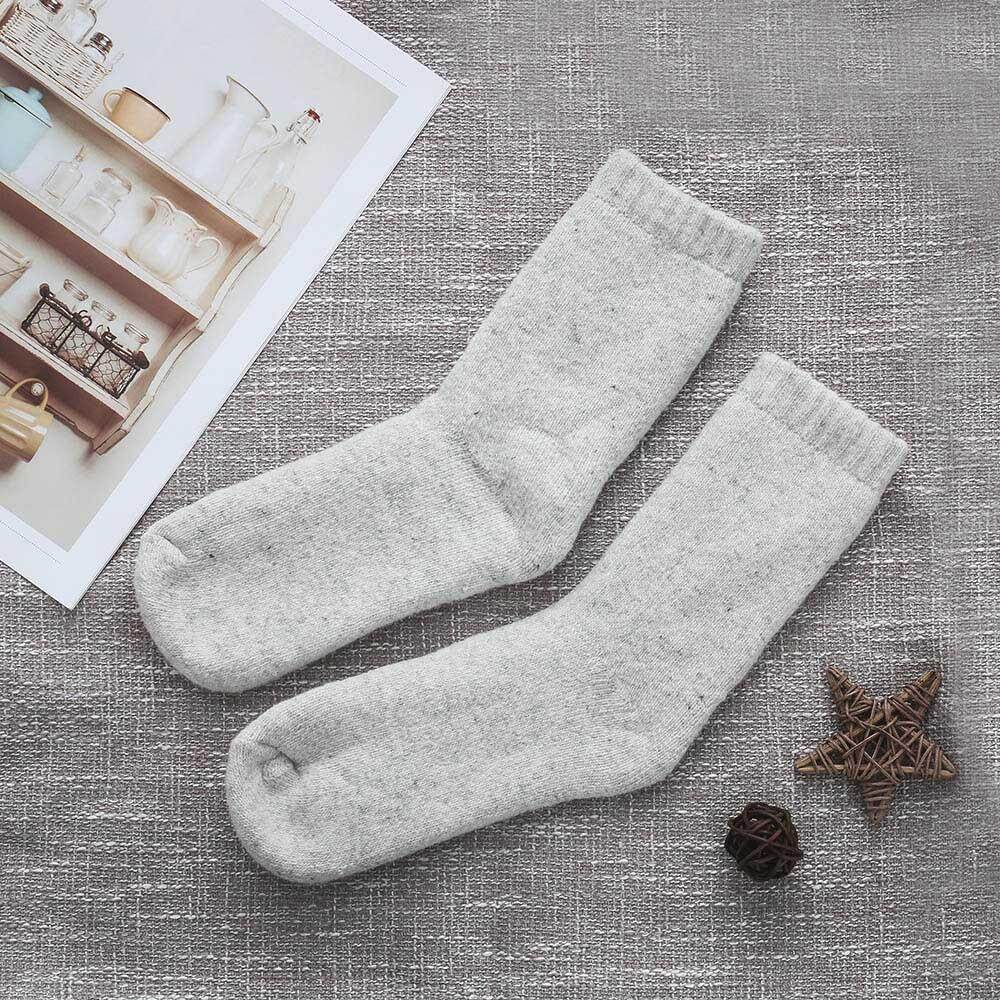 Home Floor Socks Kaiye Men Women Puppy Design Coral Velvet Socks Winter Thickening Warm Cotton Middle Stockings