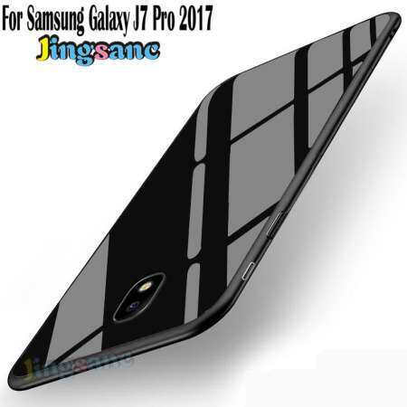 สำหรับซัมซุงกาแล็คซี่ J7 Pro 2017 โทรศัพท์เคสไฮบริดแก้ว + วัสดุ TPU เคสโทรศัพท์บางเฉียบยากเคสหลัง - INTL สำหรับซัมซุงกาแล็คซี่ J7 Pro 2017 โทรศัพท์เคสไฮบริดแก้ว + วัสดุ TPU เคสโทรศัพท์บางเฉียบยากเคสหลัง - INTL