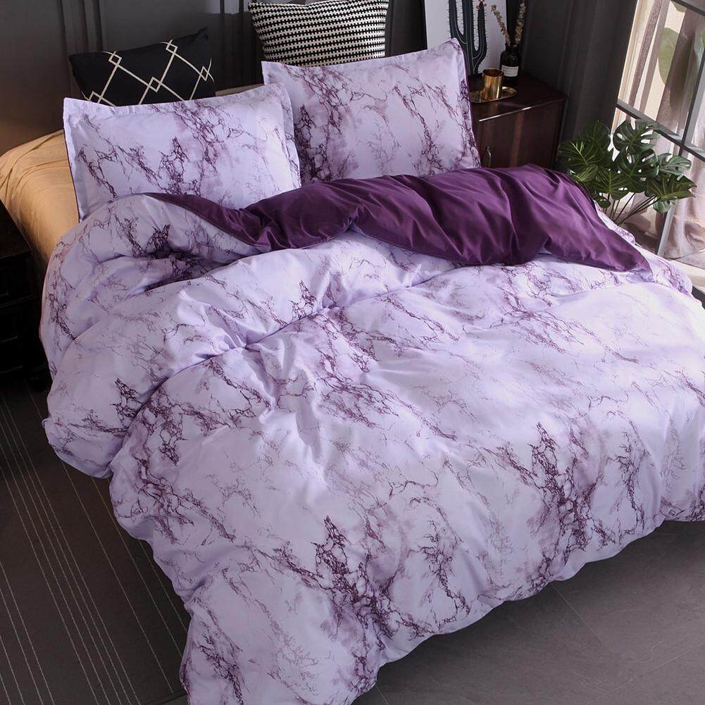 Vali Với Bao Da 3 mảnh Mềm Mại Thoải Mái Marbling Vỏ Gối Bộ Chăn Ga