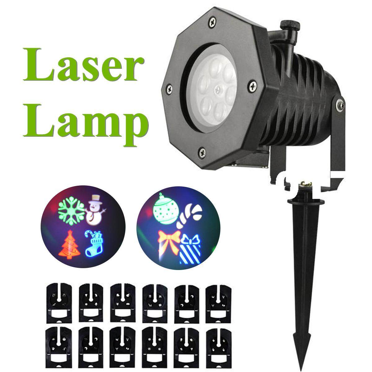 Fashion 48 patterns Outdoor LED Moving Laser Landscape Projector Lamp Disco Stage Xmas Party Light Effect Outdoor Decor