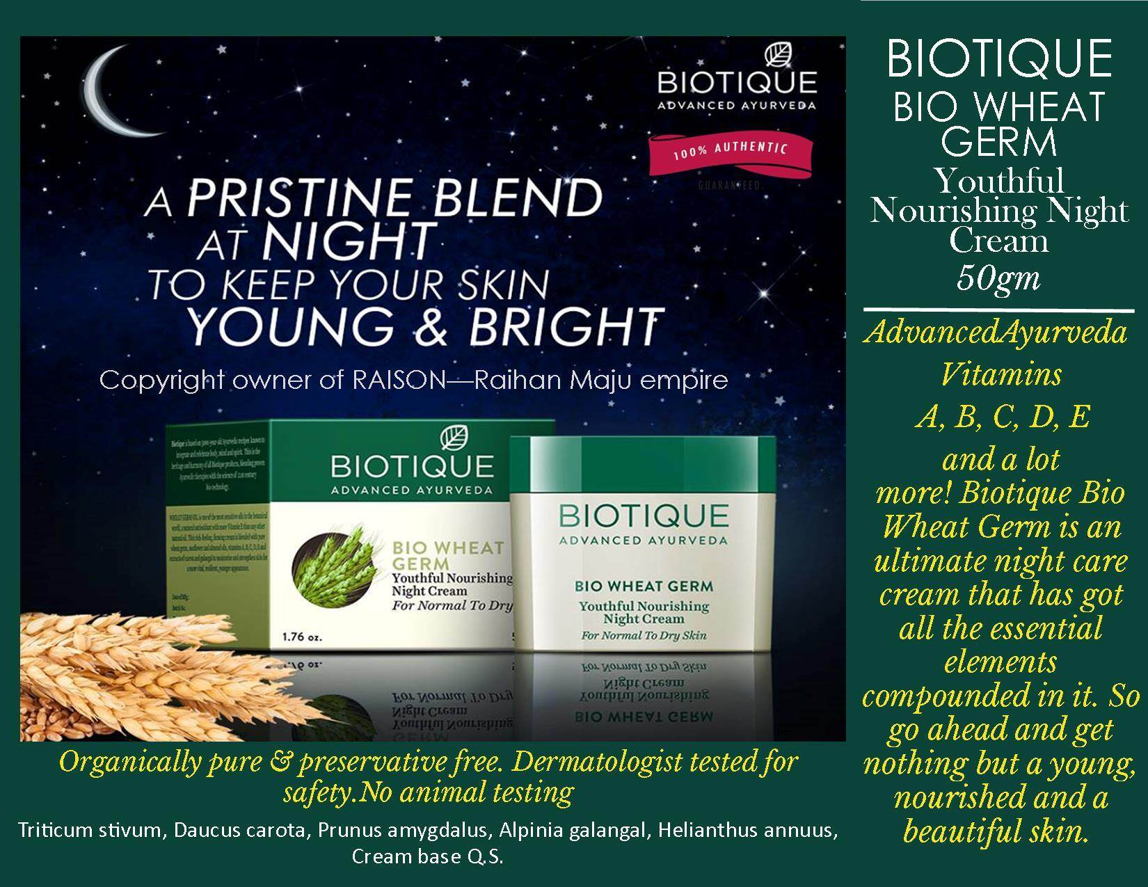 biotique cream night cream