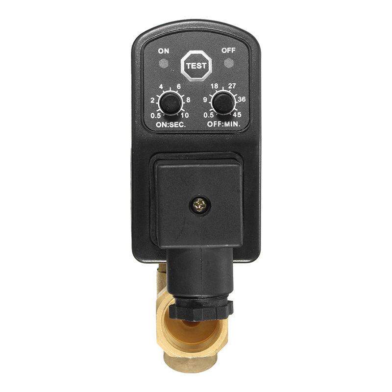 1//2/" Automatic Electronic Timed Air Compressed Gas Tank Drain Valve 220V 12V 24V