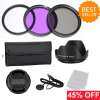 52/55/58/62/67/72/77/85mm 8 in 1 Filter Kit (UV+CPL+FLD)/Nylon Carry Pouch/Lens Cap/Lens Cap Holder/Lens Hood/Lens Cleaning Cloth