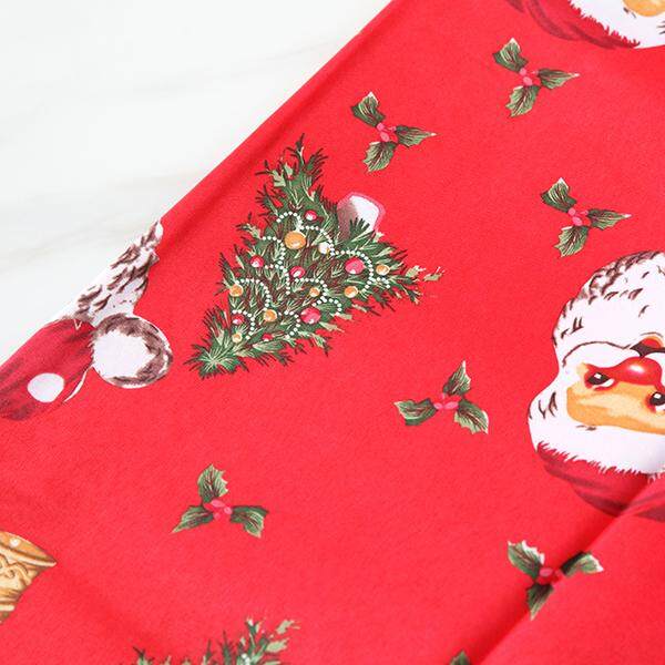 Square printed Christmas tree Santa Claus bell tablecloth Christmas tablecloth