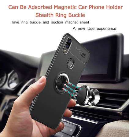 สำหรับ VIVO V9 Anti - Scratch TPU แบบอ่อนและบาง Fit 360 องศาหมุนขาตั้งวางแหวน Grip Case - INTL