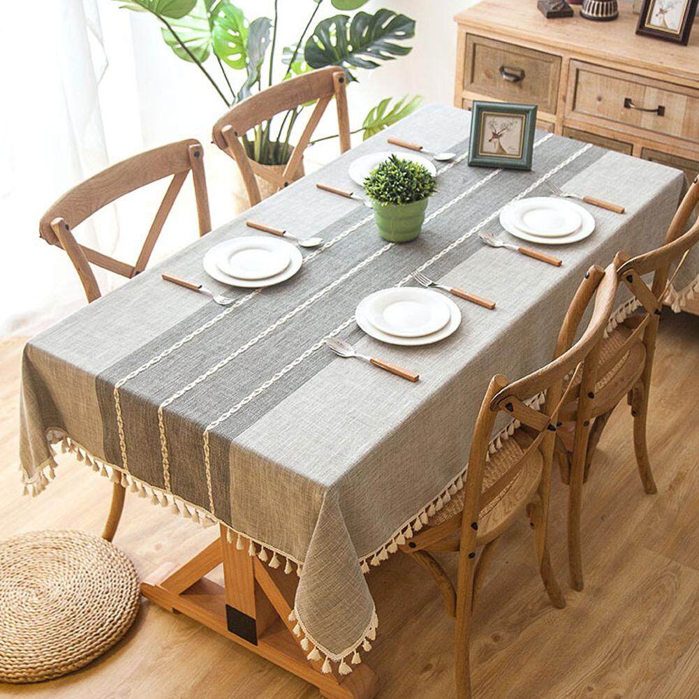 Star Mall Table Cloth Tassel Lace Rectangle Tablecloth Home Kitchen Table Cloths Party Banquet Dining Table Cover