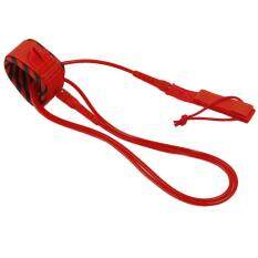 Miracle Shining Surfboard Leash Leg Rope Double Stainless Steel Swivels Red 6 ft