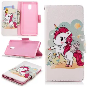 Folio Pu Kulit Tempat Kartu Penutup Telepon Dengan Magnetic Sampul