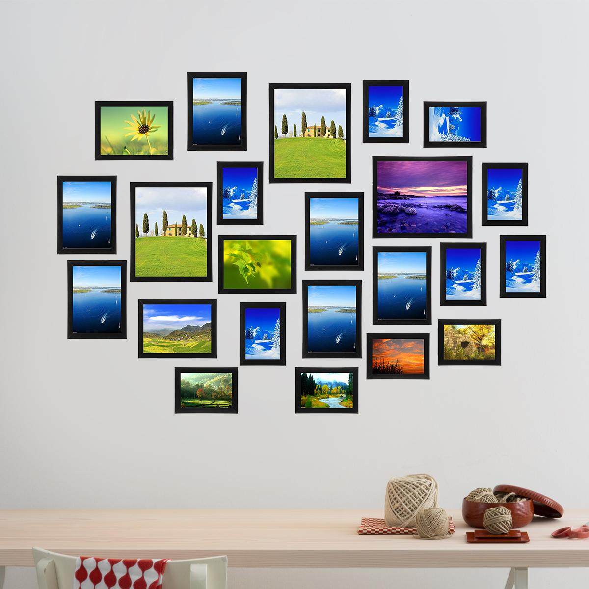 Picture wall creative household frame wall 23 Pcs black