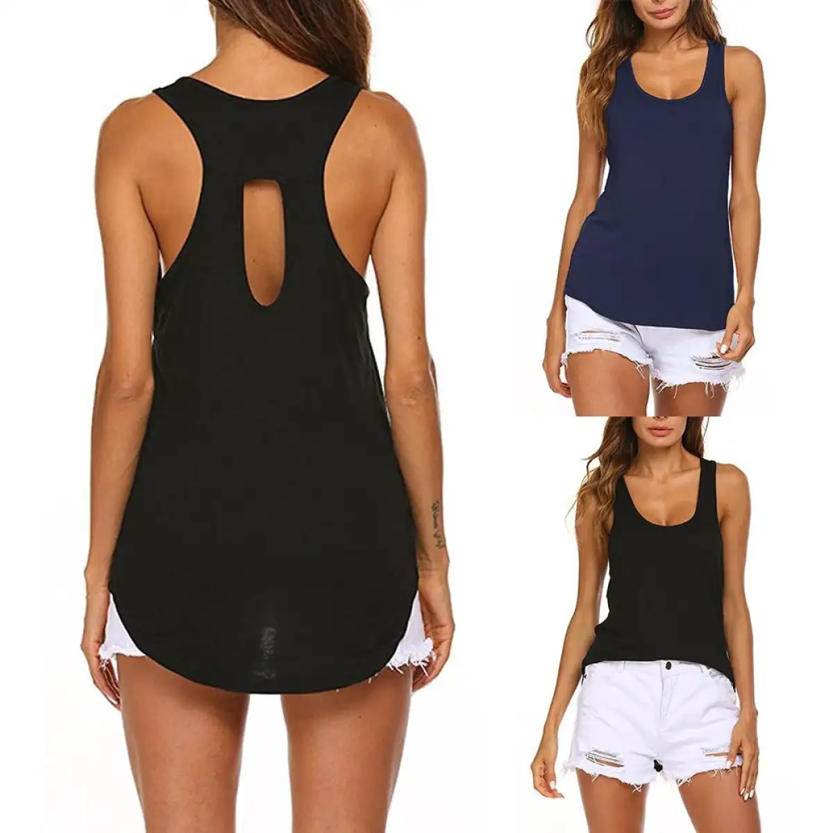 high low workout tops