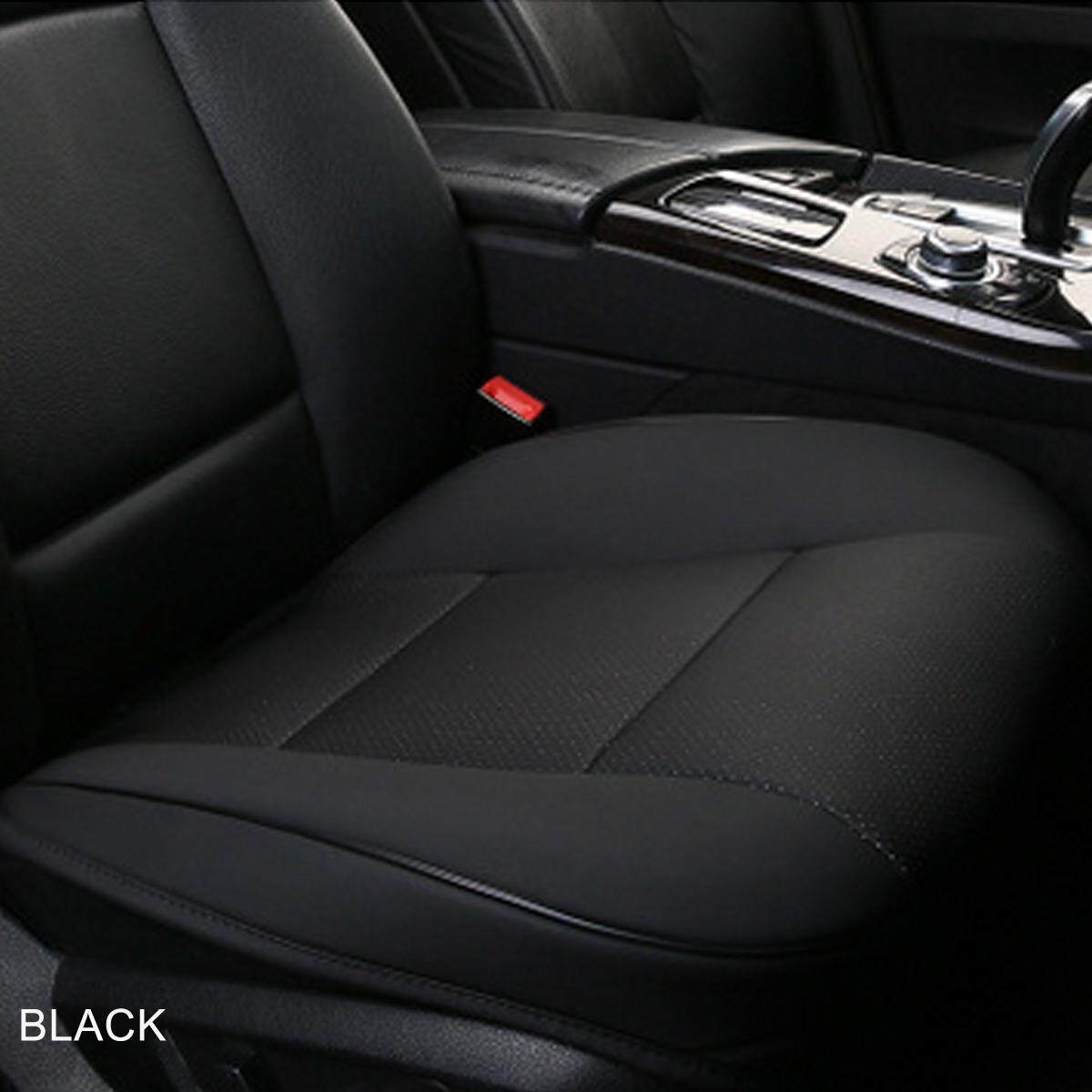 1X PU Leather Deluxe Car Cover Seat Protector Cushion Black FrontCover Universal