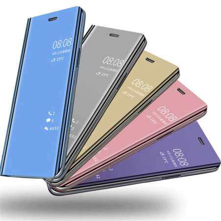 สำหรับ VIVO V11i กรณีแผ่นกระจกพลิกได้ขาตั้งกลับกันกระแทกเคสแบบพับปิดได้